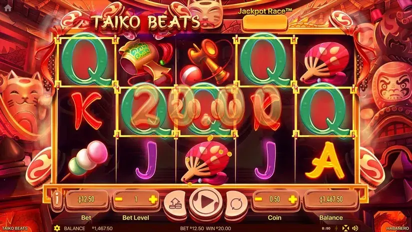 Taiko Beats slot screenshot 3