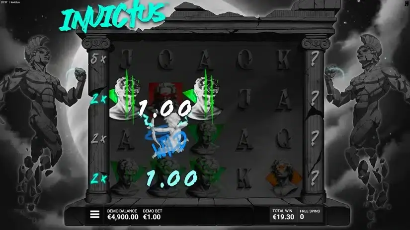 Invictus slot screenshot 