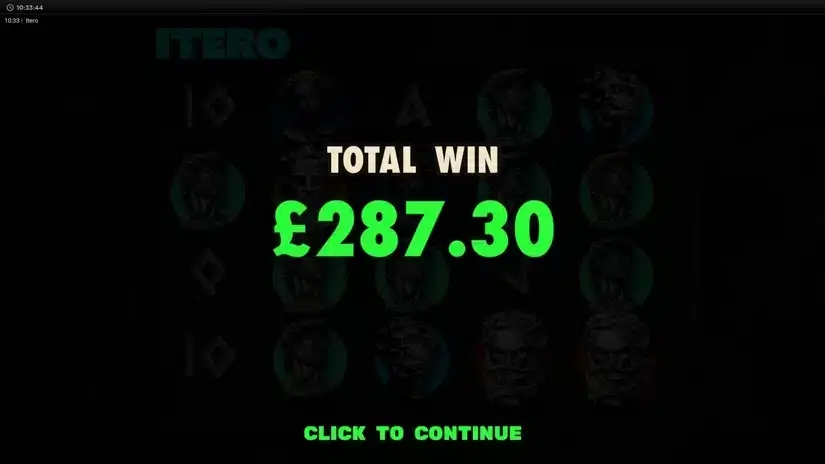 Itero slot screenshot 