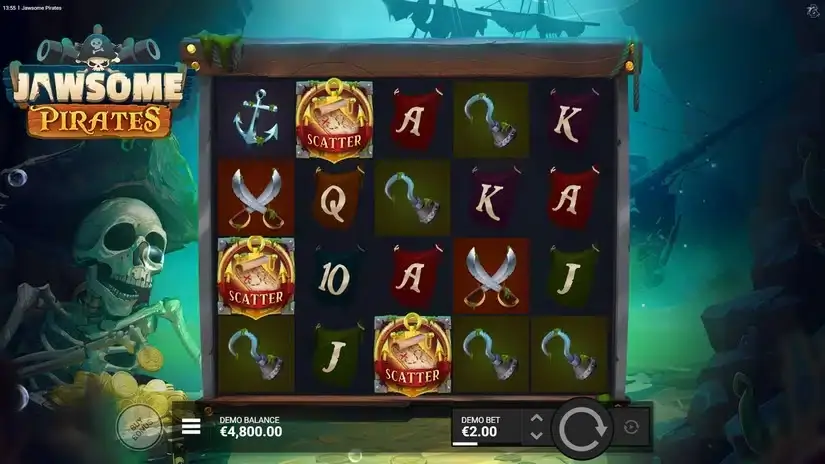 Jawsome Pirates slot screenshot 2