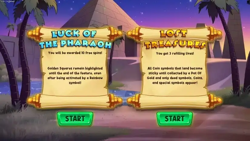 Le Pharaoh slot screenshot 3