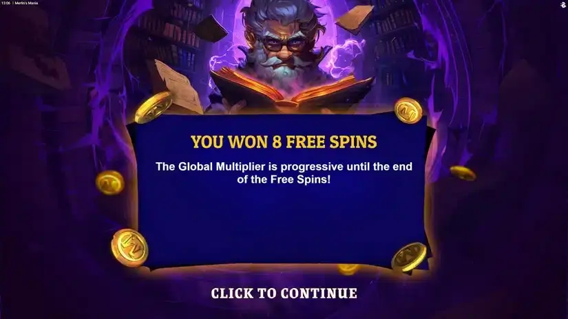 Merlin’s Mania slot screenshot 2