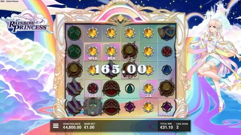 Rainbow Princess slot screenshot 