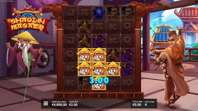 Shaolin Master slot screenshot 4