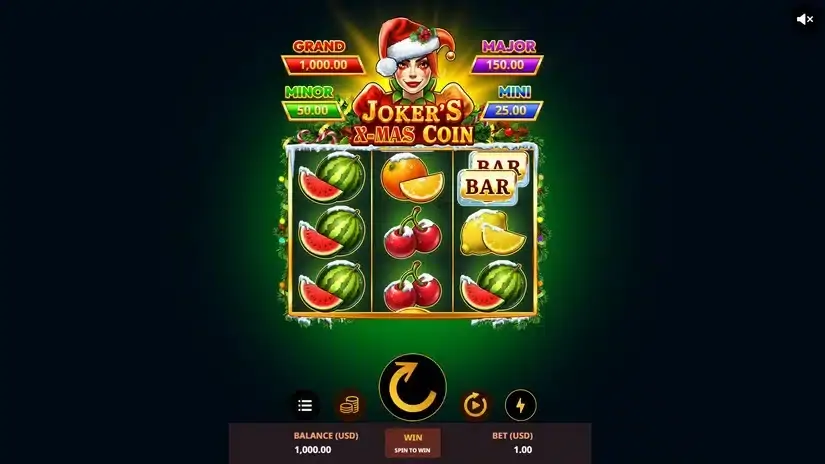 Joker’s X-Mas Coin slot screenshot 1