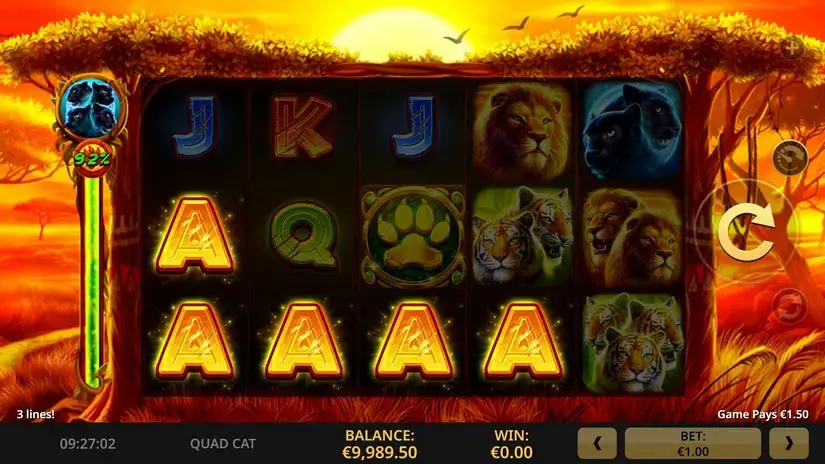 Quad Cat slot screenshot 2