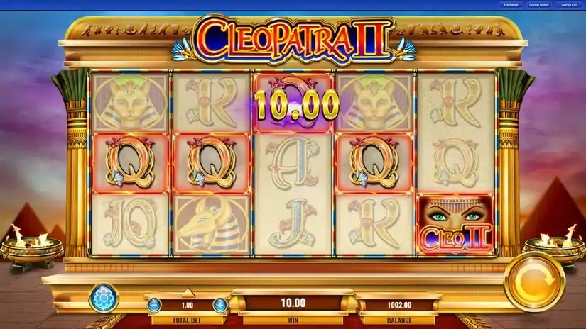 Cleopatra II slot screenshot 