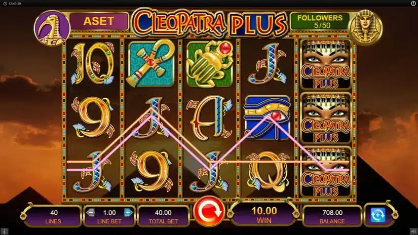 Cleopatra Plus slot screenshot 