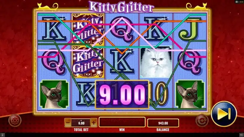 Kitty Glitter slot screenshot 