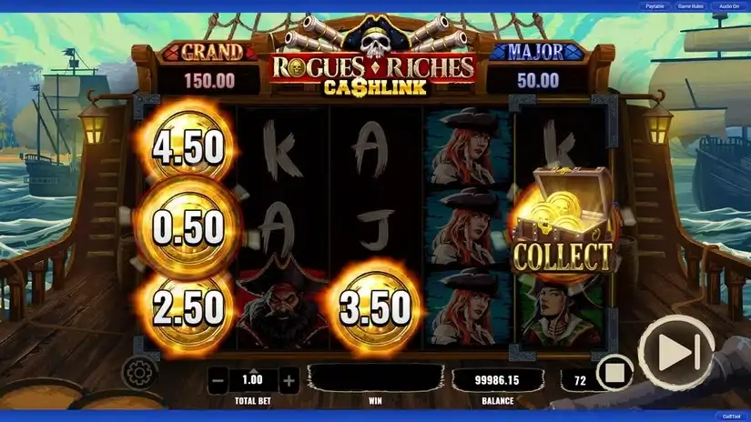Rogues Riches Cashlink slot screenshot 4