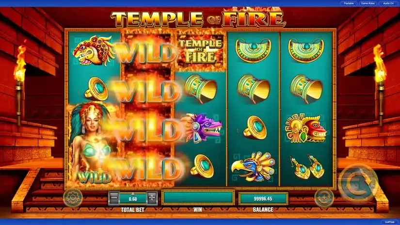 Temple of Fire slot screenshot 