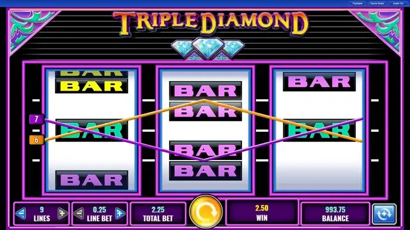 Triple Diamond slot screenshot 3