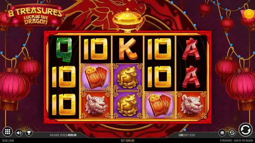 8 Treasures: Luck of the Dragon slot screenshot 1