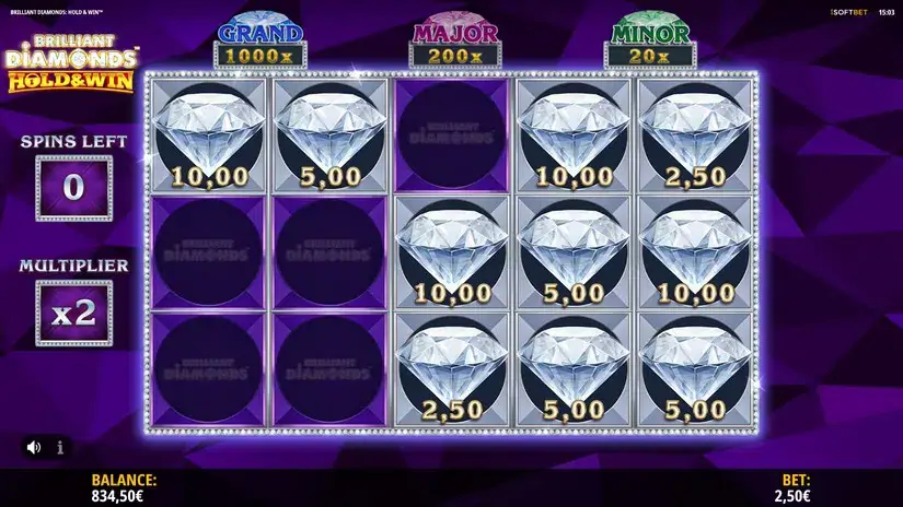 Brilliant Diamonds: Hold & Win slot screenshot 6