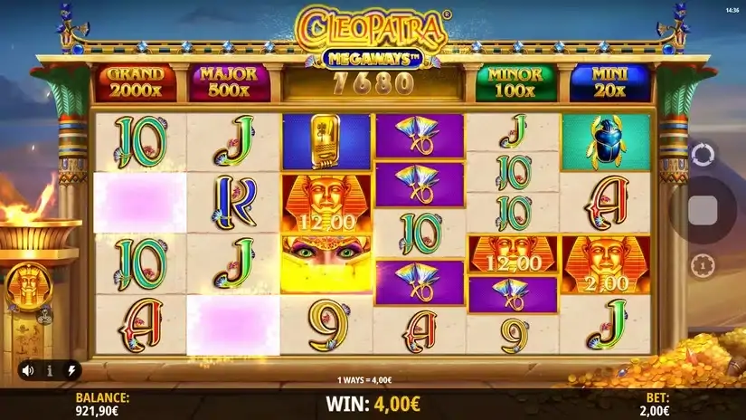 Cleopatra Megaways slot screenshot 3