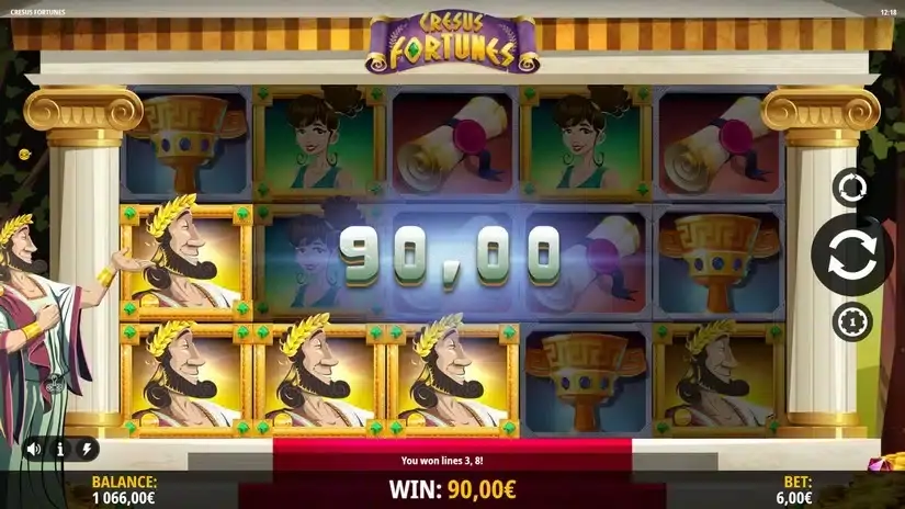 Cresus Fortunes slot screenshot 2