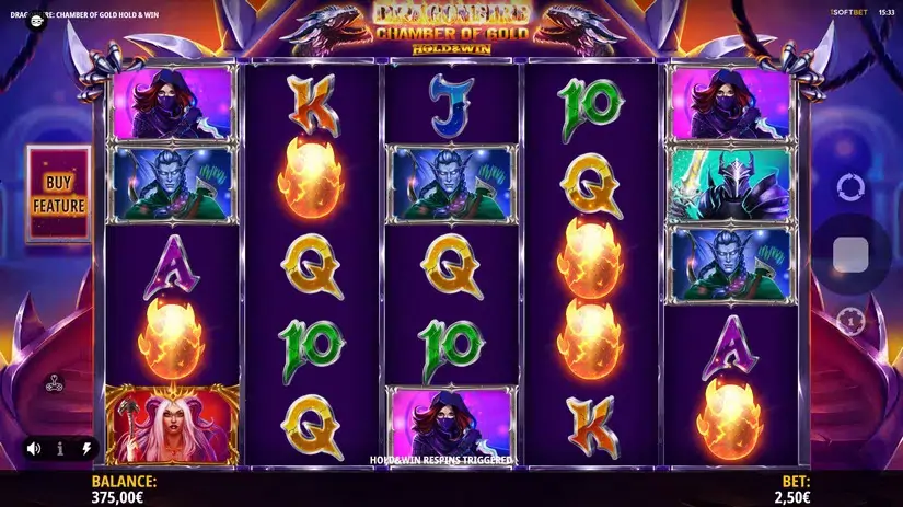 Dragonfire Chamber of Gold slot screenshot 3