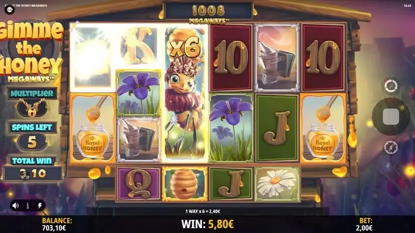 Gimme the Honey Megaways slot screenshot 