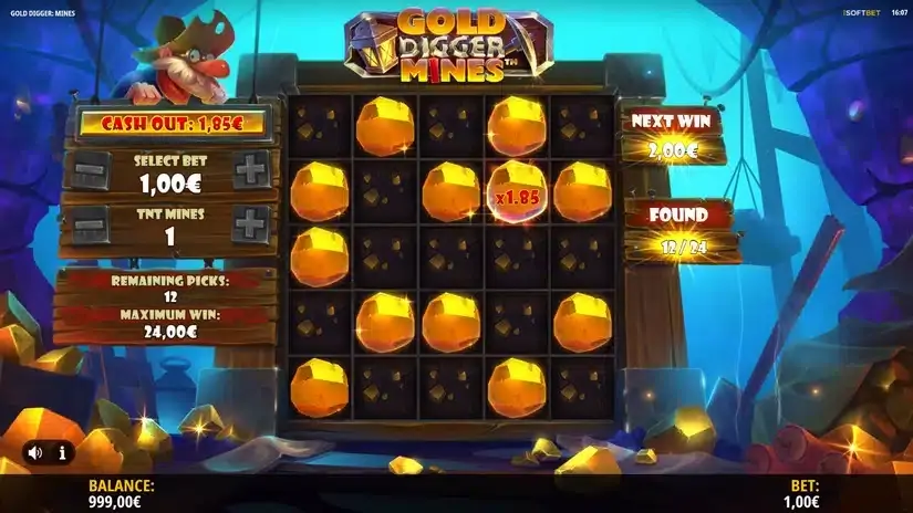 Gold Digger: Mines slot screenshot 3