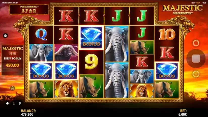 Majestic Megaways slot screenshot 3