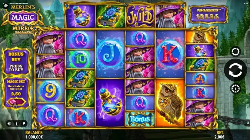 Merlin’s Magic Mirror Megaways slot screenshot 1