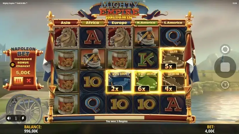 Mighty Empire Hold & Win slot screenshot 2