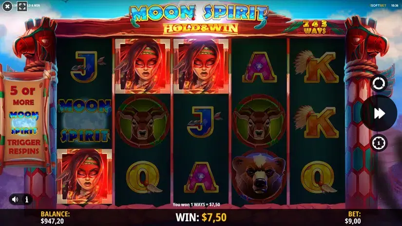 Moon Spirit slot screenshot 2
