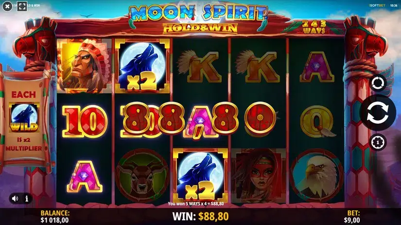 Moon Spirit slot screenshot 3