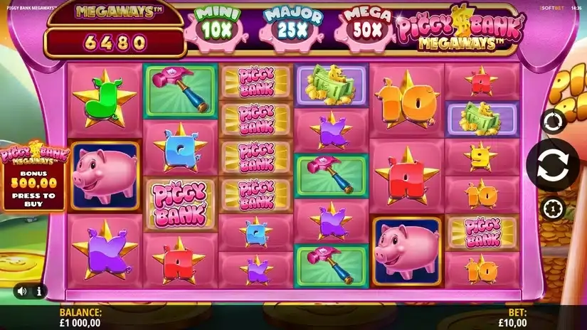 Piggy Bank Megaways slot screenshot 