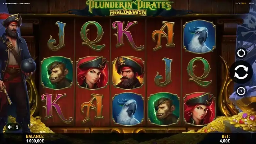 Plunderin Pirates Hold and Win slot screenshot 1
