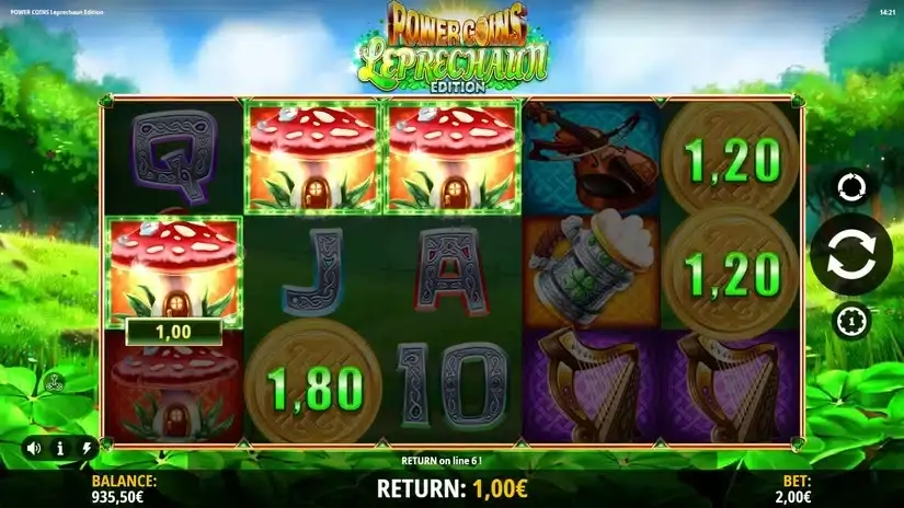 Power Coins Leprechaun Edition slot screenshot 