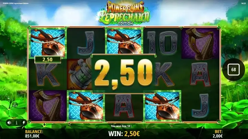 Power Coins Leprechaun Edition slot screenshot 