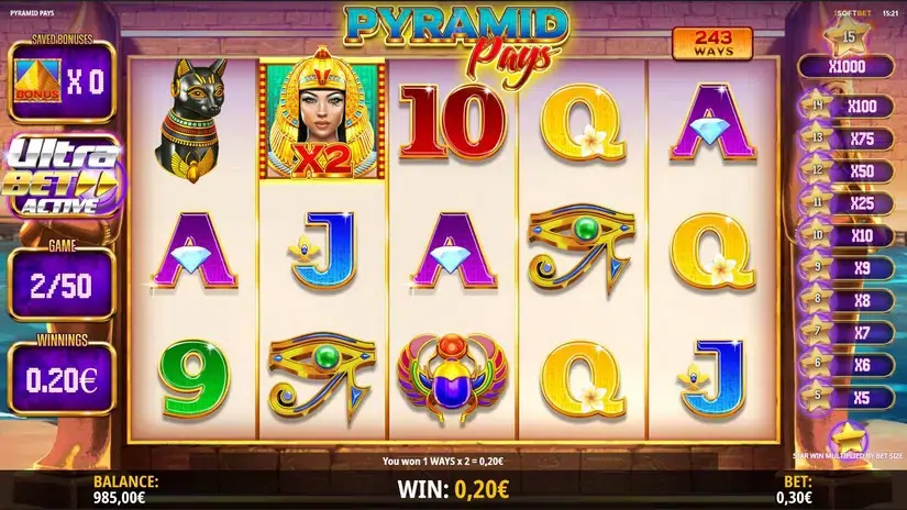Pyramid Pays slot screenshot 2