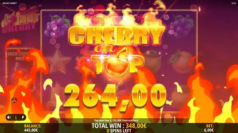 Red Hot Cherry slot screenshot 8