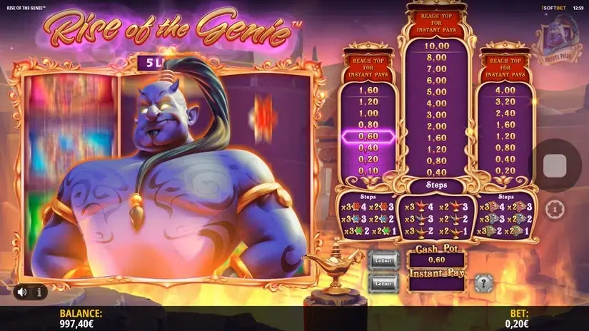 Rise of the Genie slot screenshot 3