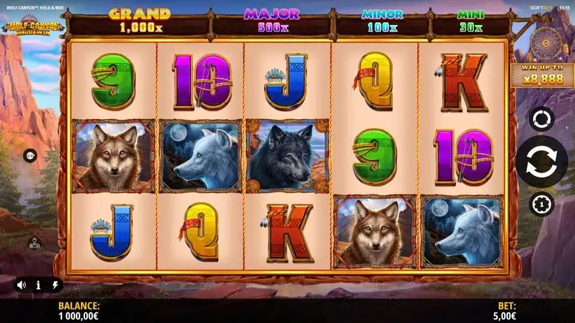 Wolf Canyon Hold & Win slot screenshot 