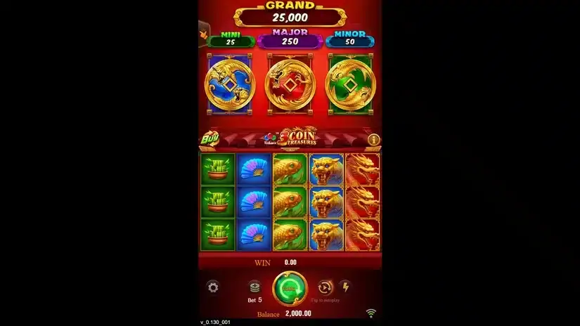 3 Coin Treasures slot screenshot 2