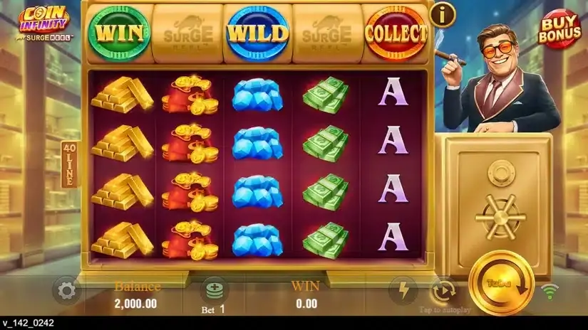 Coin infinity Surge Reel slot screenshot 
