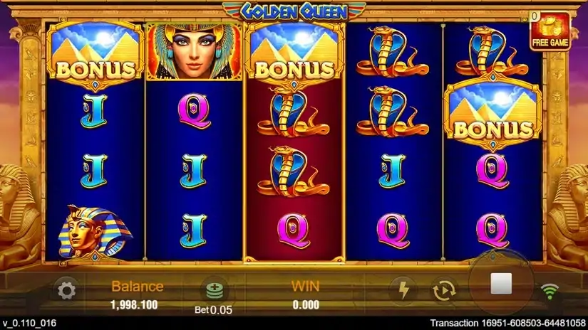 Golden Queen slot screenshot 2