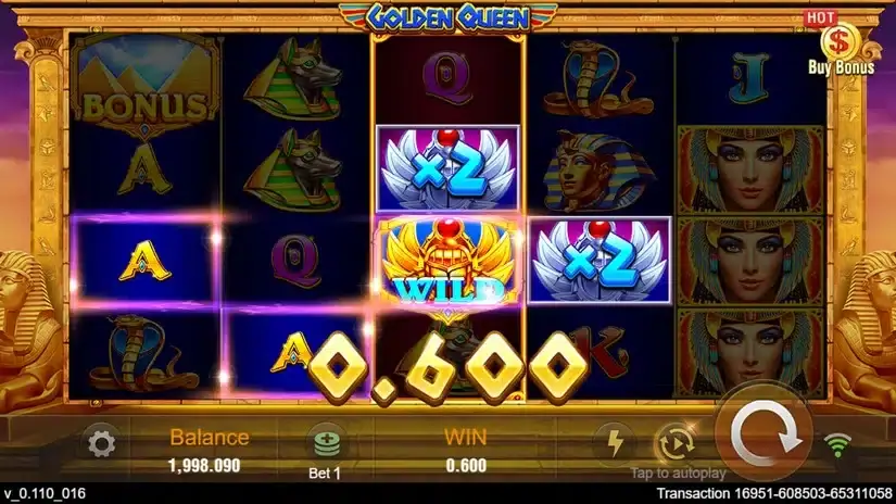 Golden Queen slot screenshot 