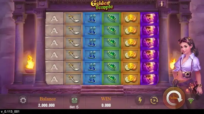 Golden Temple (Tada Gaming) slot screenshot 