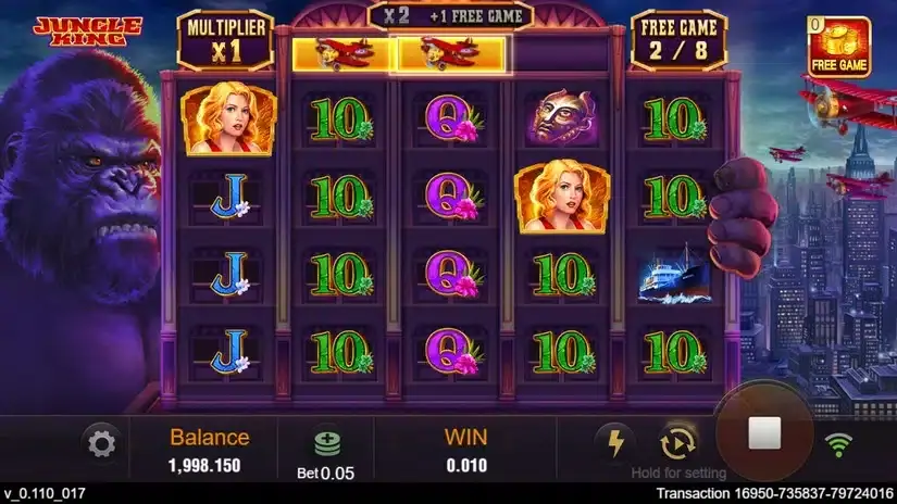 Jungle King slot screenshot 3