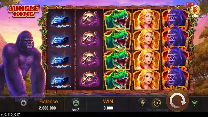 Jungle King slot screenshot 1
