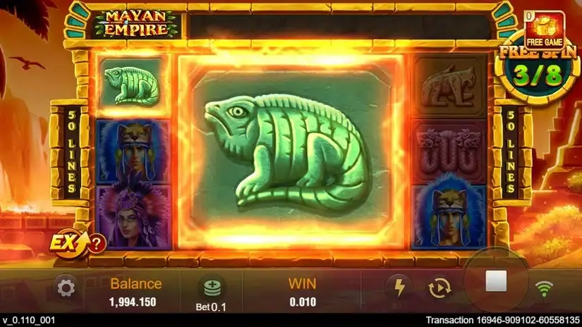 Mayan Empire slot screenshot 