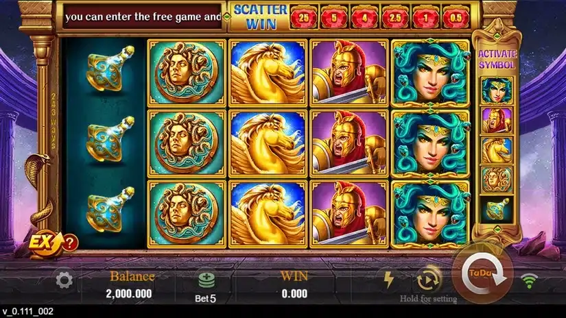 Medusa slot screenshot 