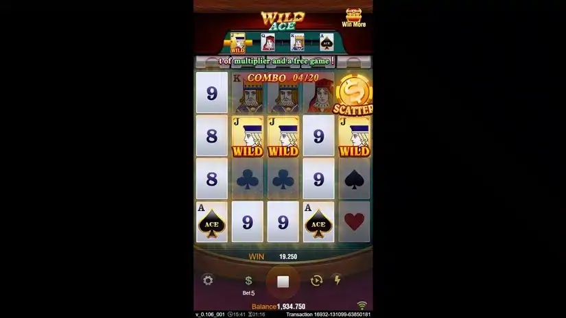 Wild Ace slot screenshot 5