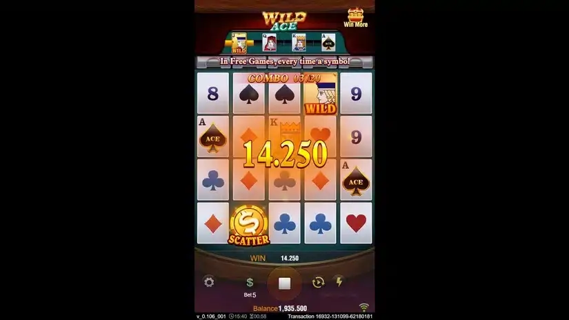 Wild Ace slot screenshot 4