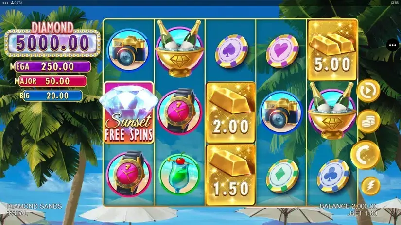 Diamond Sands slot screenshot 