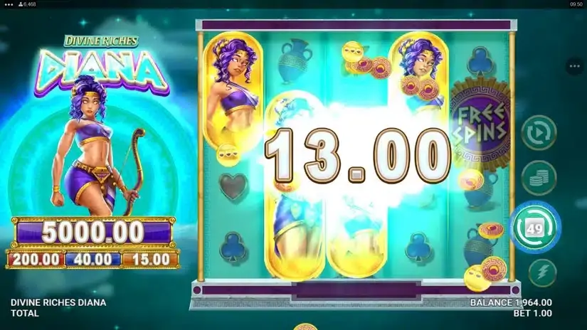 Divine Riches Diana slot screenshot 3