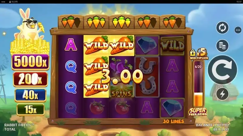 Rabbit Fields slot screenshot 1
